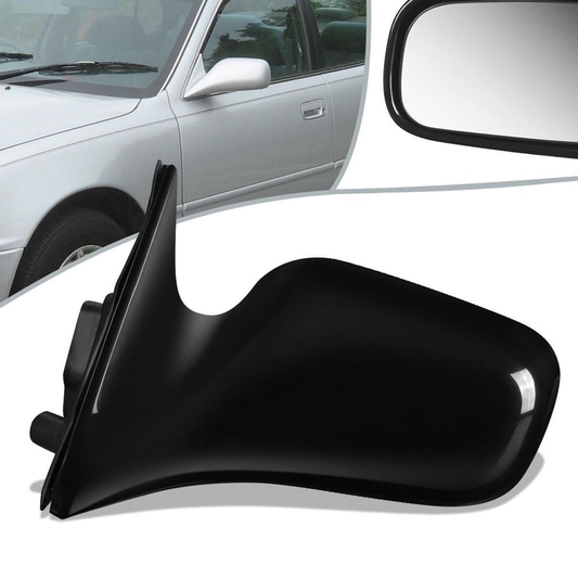 RETROVISOR MIRROR - OEM - 92-96 TOYOTA CAMRY - POWERED - PAINTABLE - BLACK - LEFT