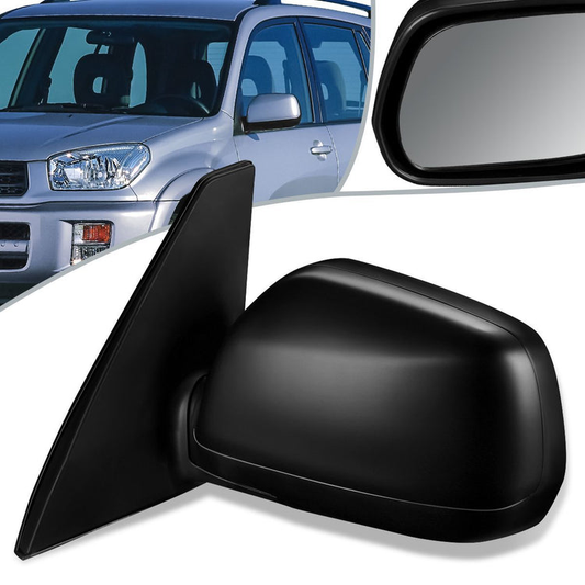 RETROVISOR MIRROR - OEM - 01-05 TOYOTA RAV4 - POWERED - TEXTURED - BLACK - LEFT