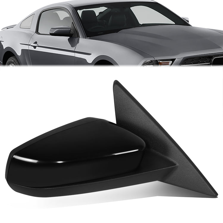 RETROVISOR MIRROR - OE STYLE - FORD MUSTANG 2010-2012 - WITH POWER GLOSS COVER - PASSENGER RIGHT SIDE - BLACK