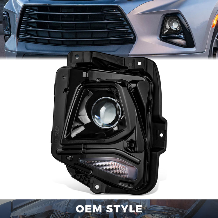 FAROS OE STYLE - 19-21 CHEVY BLAZER - HID HEADLIGHT - D3S HEADLIGHT / 7444NA TURN SIGNAL - BLACK HOUSING / CLEAR REFLECTOR - LEFT