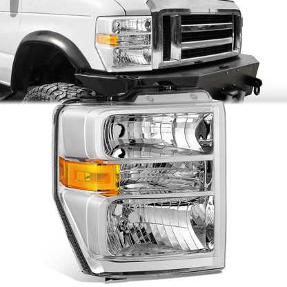 FAROS FORD E-150 2008-2014 / FORD E-250 2008-2014 / FORD E-350 SUPER DUTY 2008-2021 / FORD E-450 SUPER DUTY 2008-2021 / FORD F-650 2016-2021 / FORD F-750 2016-2021 - FITS MODELS WITHOUT FACTORY SEALED BEAM HEADLIGHTS - H13 HIGH / LOW BEAM / 168 SIDE
