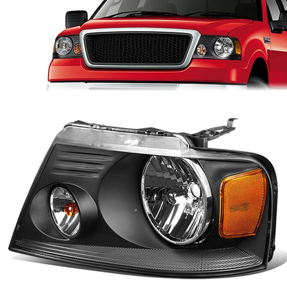 FAROS OE STYLE - 04-08 FORD F-150 / 06-08 LINCOLN MARK LT - 9007 HEADLIGHT / 3157A PARKING - BLACK HOUSING - LEFT
