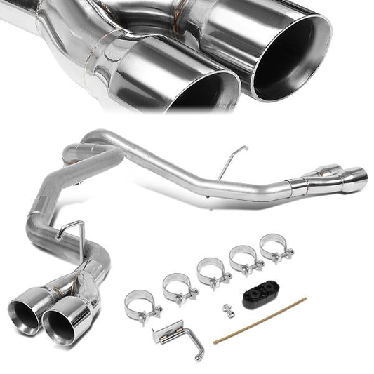 TUBERIA CATBACK AXLEBACK - 09-13 CADILLAC ESCALADE 6.2L / 09-13 GMC YUKON DENALI 6.2L - QUAD TIP - STAINLESS STEEL