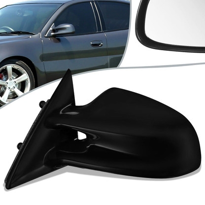 RETROVISOR MIRROR - OEM - 99-01 PONTIAC GRAND AM - MANUAL - PAINTABLE - BLACK - LEFT