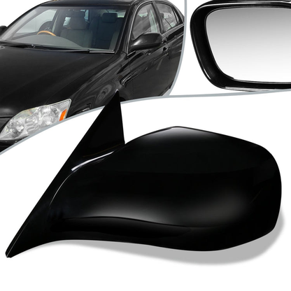 RETROVISOR MIRROR - OEM - 05-10 TOYOTA AVALON - POWERED - HEATED - PAINTABLE - BLACK - LEFT