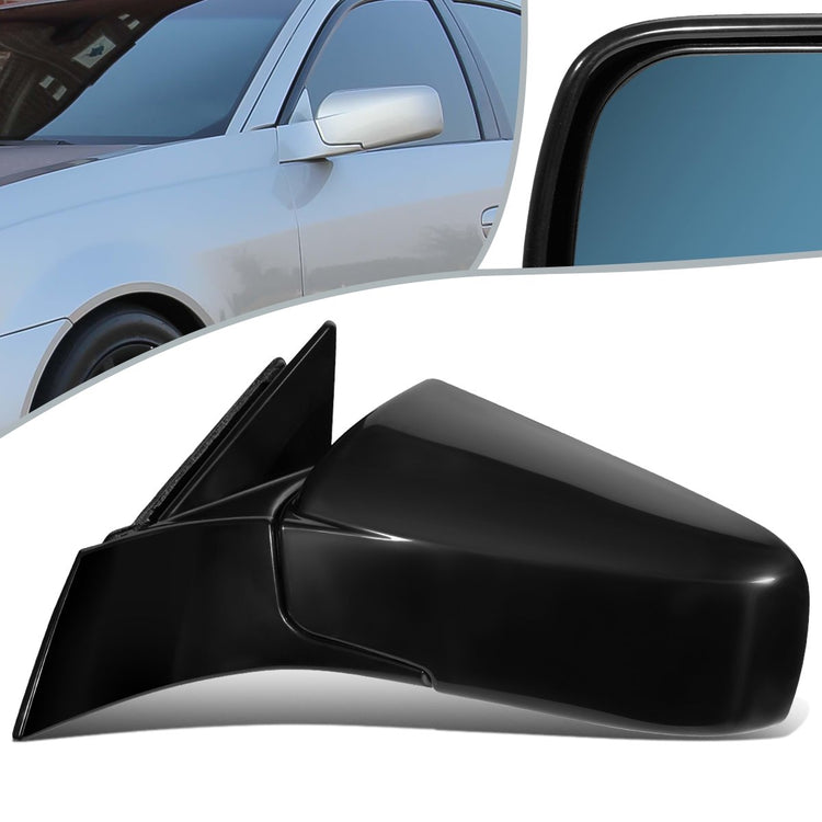 RETROVISOR MIRROR - OEM - 03-07 CADILLAC CTS, CTS-V - POWERED - HEATED - W/ MEMORY - W/ BLUE GLASS - FOLDING - BLACK MATERIAL - LEFT