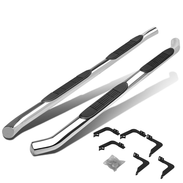 ESTRIBOS 3" - ROUND - 45 DEG - 05-16 NISSAN FRONTIER - CREW CAB - SILVER