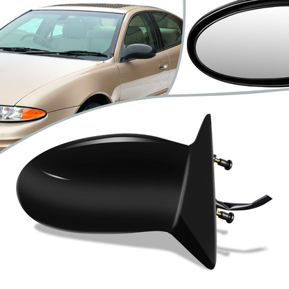 RETROVISOR MIRROR - OEM - 99-01 OLDSMOBILE ALERO / 2002 PONTIAC GRAND AM - MANUAL - PAINTABLE - BLACK - RIGHT