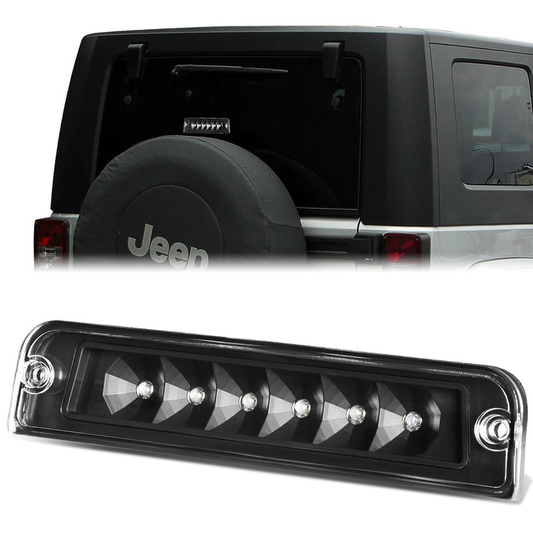 LUZ DE FRENO 97-06 JEEP WRANGLER - DOES NOT FIT MODELS WITH OFFROAD PACKAGE - LED - BLACK