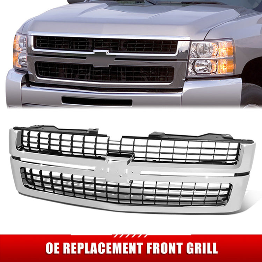 PARRILLA GRILLE - CV SIRADO '07-'13/ GRILLE ASS'Y/ MAT-BLACK W/CHROME FRAME/ (2500/3500)//PARTS.NO,GM1200608//OEM NO,25825521