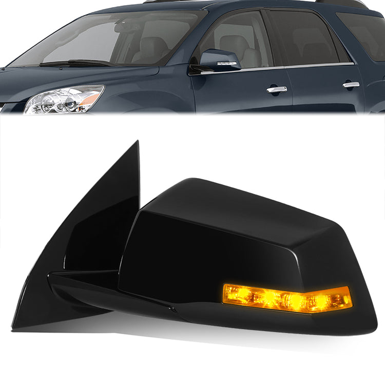 RETROVISOR MIRROR - OE STYLE - CHEVROLET TRAVERSE 09-12 - WITH POWER WITH HEATED WITH SIGNAL WITH BLIND SPOT WITH MEMORY - DRIVER SIDE - PAINT TO MATCH - BLACK