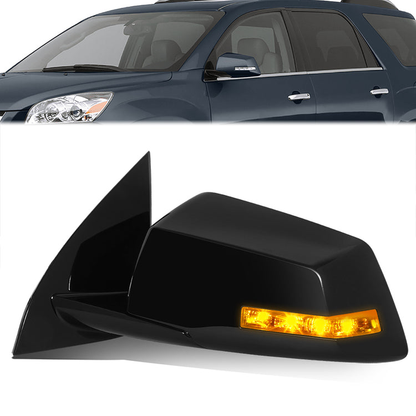RETROVISOR MIRROR - OE STYLE - CHEVROLET TRAVERSE 09-12 - WITH POWER WITH HEATED WITH SIGNAL WITH BLIND SPOT WITH MEMORY - DRIVER SIDE - PAINT TO MATCH - BLACK