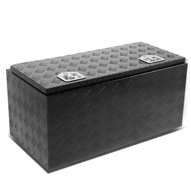 CAJA DE HERRAMIENTAS UNIVERSAL - TRUCK / TRAILER - W/ LOCK & KEY - ALUMINUM - 36" X 18" X 17" - BLACK
