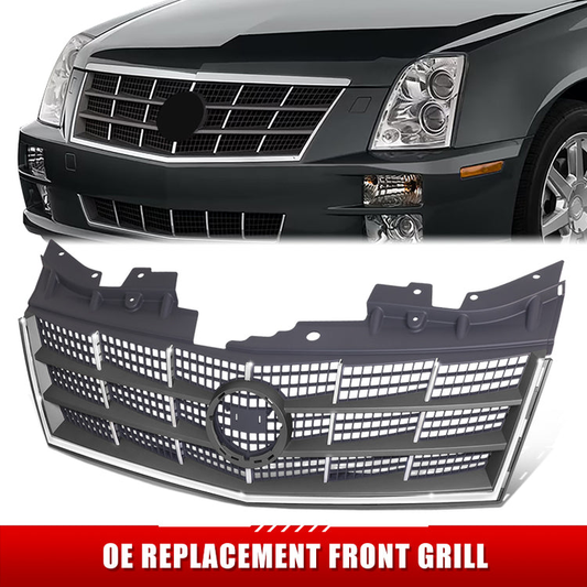 PARRILLA GRILLE - CADLAC STS '08-'11/ GRILLE ASS'Y/ UPPER CHROME-GRAY/ W/O ADAPTIVE CRUISE CONTROL/ W/O PLATINUM EDITON//PARTS.NO,GM1200659//OEM NO,25876961