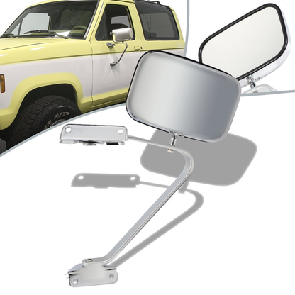 RETROVISOR MIRROR - OEM - 87-91 FORD F-150 - MANUAL - CHROME