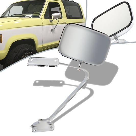 RETROVISOR MIRROR - OEM - 87-91 FORD F-150 - MANUAL - CHROME