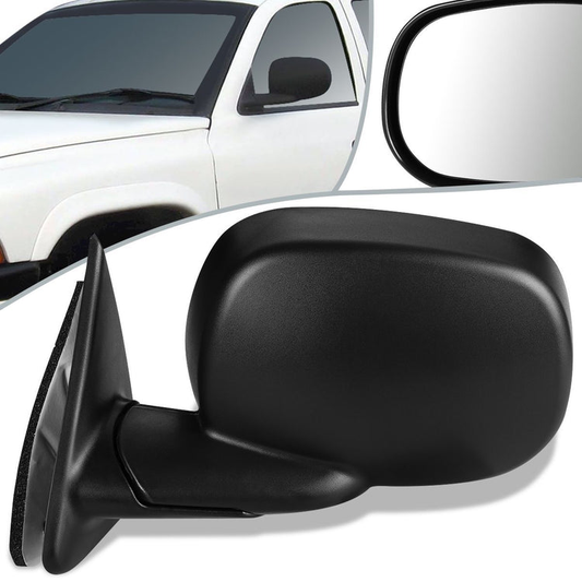 RETROVISOR MIRROR - 98-00 DODGE DURANGO - POWERED - HEATED - OEM - LEFT - TEXTURED/BLACK