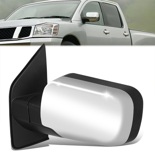 RETROVISOR MIRROR - OE STYLE - NISSAN TITAN 2004-2005 - WITH POWER WITH HEATED WITH LAMP WITH MEMORY - DRIVER LEFT SIDE - BLACK