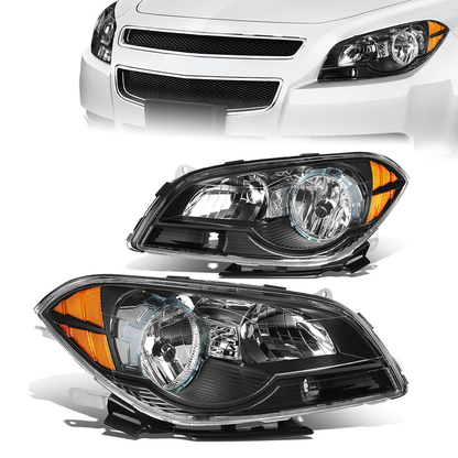 FAROS 08-12 CHEVROLET MALIBU - BLACK HOUSING / AMBER CORNER - H11 LOW BEAM / H9 HIGH BEAM