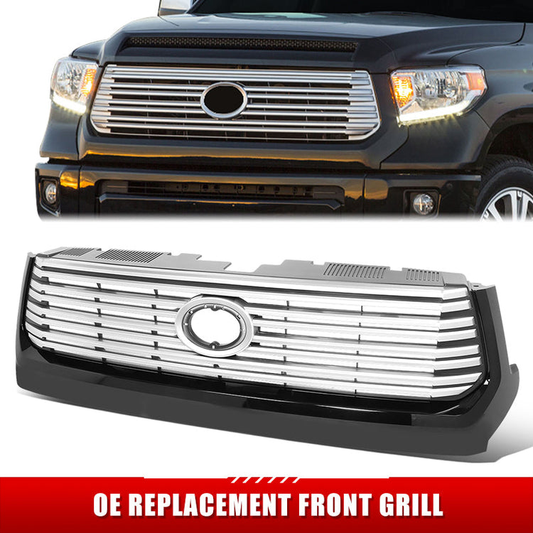 PARRILLA GRILLE - TY TUNDR 14-21/ GRILLE ASS'Y 14-17/ PAINTED SILVER GRAY/ W/BLACK MOULDING/ (PLATINUM)