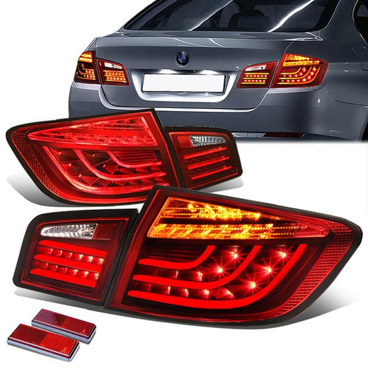 FAROS TRASEROS 11-13 BMW 528I , 528I XDRIVE , 535I , 535I XDRIVE , 550I , 550I XDRIVE / 12-13 BMW 530I , M5 - 3D - LED - RED / CLEAR