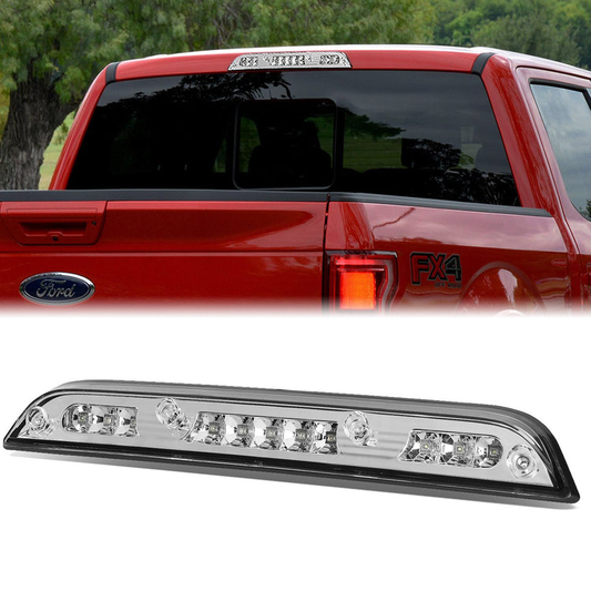 LUZ DE FRENO 15-20 FORD F-150, EXCLUDES RAPTOR MODELS /17-20 F-250, F-350, F-450, F-550 SUPER DUTY MODELS - ONLY FITS MODELS WITH FACORY LED THIRD BRAKE LIGHT - LED - CHROME