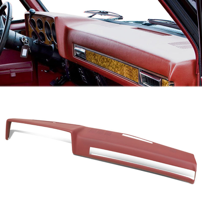 nan DASH COVERS - MOLDED DASH CAP COVER OVERLAY - 81-91 CHEVY GMC C/K/V/R BLAZER - ABS PLASTIC - TEXTURED MAROON