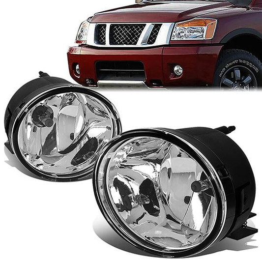 FAROS DE NIEBLA 05-15 NISSAN TITAN / 05-07 NISSAN ARMADA - NO SWITCH - CLEAR