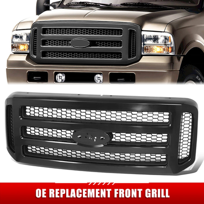 PARRILLA GRILLE - FD F350 P/U '05-'07(SUPR DUTY)/ GRILLE ASS'Y/ BLACK (XLT)//PARTS.NO,FO1200457//OEM NO,5C3Z8200CAD