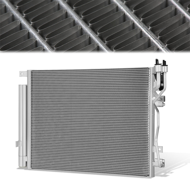 CONDENSADOR HYUNDAI SONATA 2015-2019 - FOR TURBO MODELS - ALUMINUM - SILVER