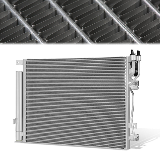 CONDENSADOR HYUNDAI SONATA 2015-2019 - FOR TURBO MODELS - ALUMINUM - SILVER