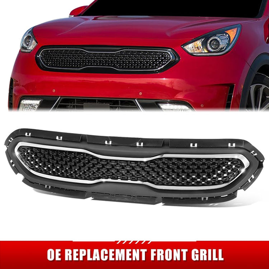 PARRILLA GRILLE - KA  NRO 17-19/20-21/ GRILLE ASS'Y 17-19/ PAINTED BLACK W/CHROME FRAME/ (EX|FE|LX|S TOURING)//PARTS.NO,KI1200200//OEM NO,86350G5000