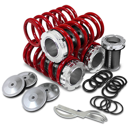 COILOVER 88-00 CIVIC / 88-91 CRX / 93-97 DEL SOL / 90-01 INTEGRA - SLEEVES - SCALE - Y1-1 / Y2-1 - RED / BLACK