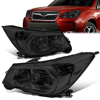 FAROS 14-16 SUBARU FORESTER - ONLY FITS MODELS W/ HALOGEN HEADLIGHTS - H11 LOW BEAM / 9005 HIGH BEAM / 7440 SIGNAL / 168 MARKER - SMOKE HOUSING / CLEAR CORNER