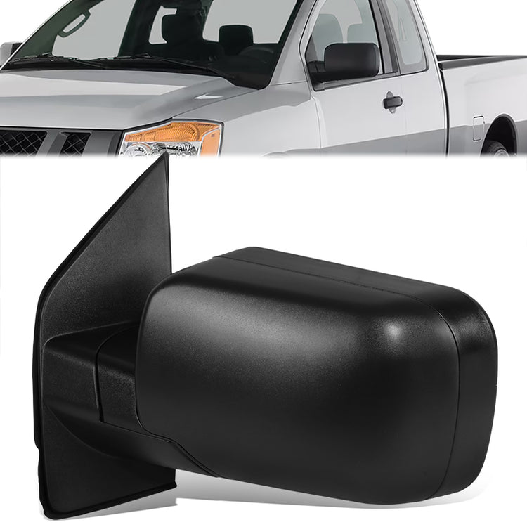 RETROVISOR MIRROR - OE STYLE - NISSAN TITAN 08-13 - WITH POWER WITH HEATED GLASS - DRIVER SIDE - PAINT TO MATCH - BLACK