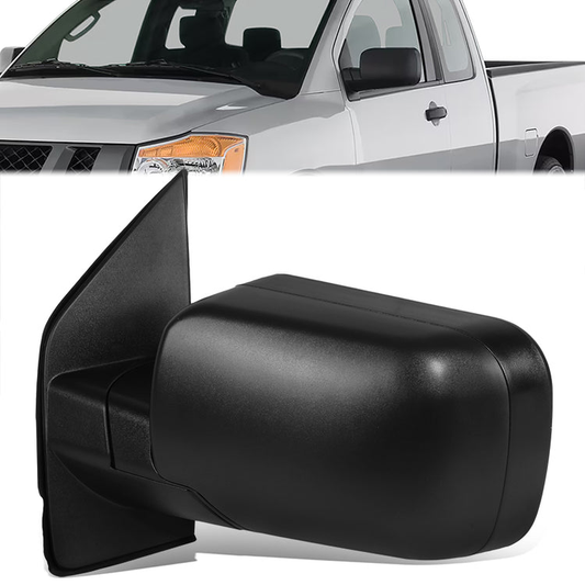 RETROVISOR MIRROR - OE STYLE - NISSAN TITAN 08-13 - WITH POWER WITH HEATED GLASS - DRIVER SIDE - PAINT TO MATCH - BLACK