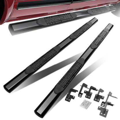 ESTRIBOS 4" - OVAL - STRAIGHT - 19-20 DODGE RAM 1500 - QUAD CAB - BLACK
