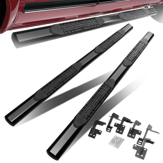ESTRIBOS 4" - OVAL - STRAIGHT - 19-20 DODGE RAM 1500 - QUAD CAB - BLACK