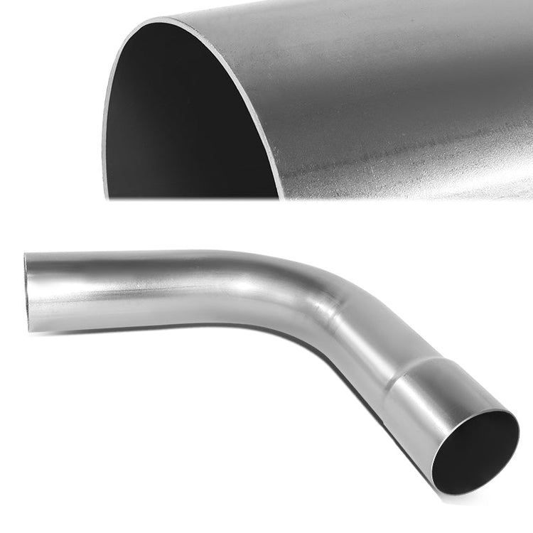 nan EXHAUST PIPE TUBING - L-BEND - 1PC - 2.5"-2.65" FLARED - OD CUSTOM 90 DEGREE - 18 GAUGE - STAINLESS STEEL