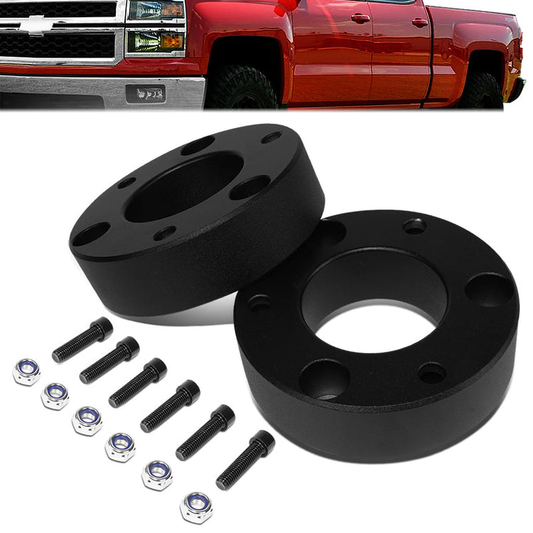 KIT ELEVACION 07-22 CHEVY SILVERADO 1500 / 07-22 GMC SIERRA 1500 - FITS MODELS WITHOUT AUTOMATIC LEVELING SYSTEM / ELECTRONIC SUSPENSION - FRONT - 2.5" LIFT - UPPER MOUNT
