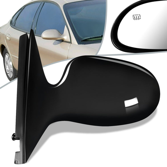RETROVISOR MIRROR - OEM - 96-99 FORD TAURUS / 96-99 MERCURY SABLE - POWERED - HEATED - PAINTABLE - BLACK - LEFT