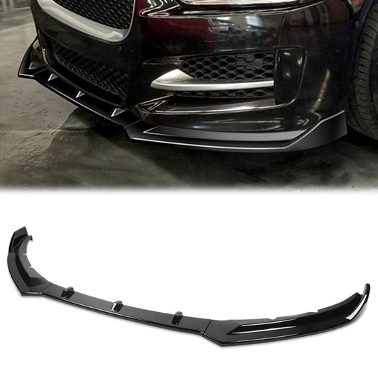 LIP FRONTAL 16-19 JAGUAR XE - REQUIRES DRILLING BUMPER FOR INSTALLATION - 3PC - PAINTED GLOSS BLACK