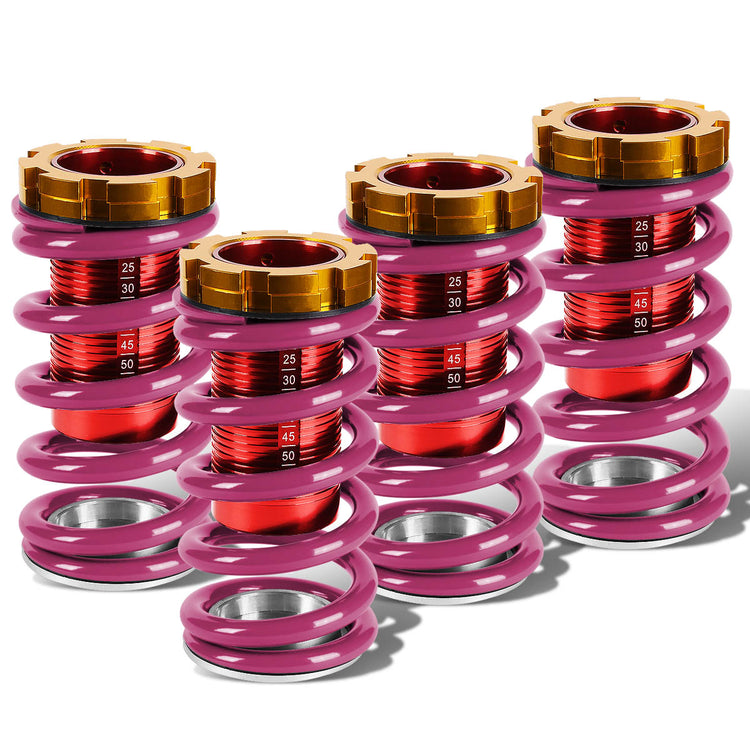 COILOVER 88-00 HONDA CIVIC / 88-91 CRX / 93-97 DEL SOL / 90-01 INTEGRA - SCALE - RED SLEEVES / GOLD TOP / PURPLE SPRING
