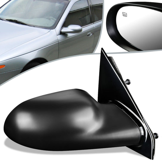 RETROVISOR MIRROR - OEM - 01-05 SATURN L SEDAN / 04 SATURN L300 / 00 SATURN LS SEDAN / 00-03 SATURN LW WAGON - POWERED - HEATED - PAINTABLE - BLACK - RIGHT