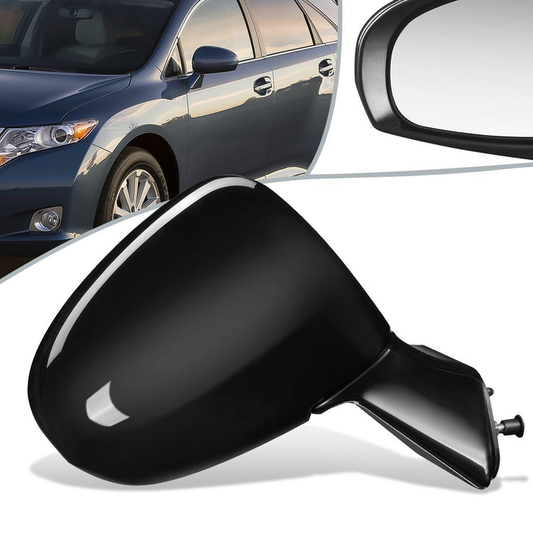 RETROVISOR MIRROR - OEM - 09-12 TOYOTA VENZA - POWERED - HEATED - PAINTABLE - BLACK - RIGHT