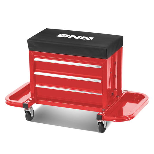 HERRAMIENTAS 3 DRAWER ROLLING MECHANICS SEAT - RED
