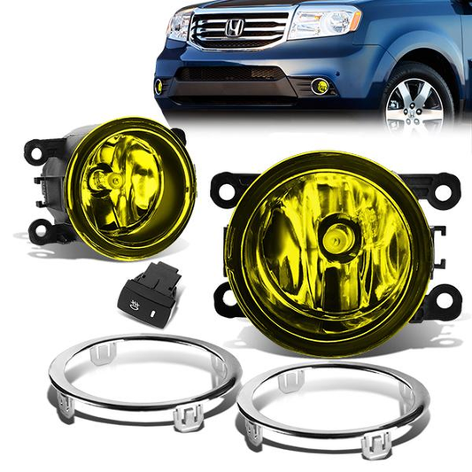 FAROS DE NIEBLA 12-15 HONDA PILOT - WITH SWITCH, BEZEL - H11 BULB - AMBER