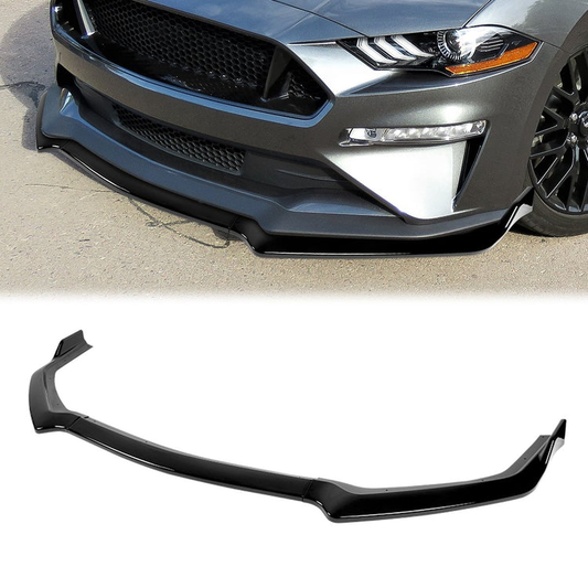 LIP FRONTAL 18-20 MUSTANG - FITS SPORT MODEL ONLY - REQUIRES DRILLING BUMPER FOR INSTALLATION - 3PC - PAINTED GLOSS BLACK