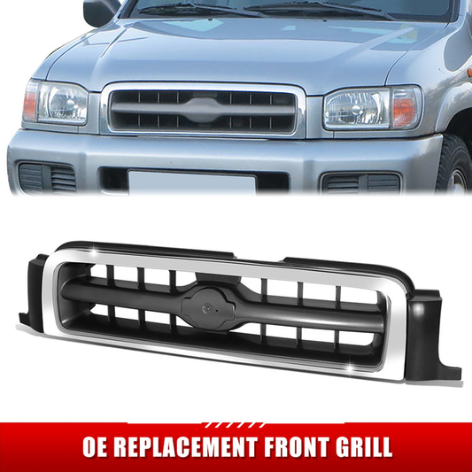 PARRILLA GRILLE - DS PATHFIND '96-'98/'99-'04/ GRILLE ASS'Y 99-01/ DARK GRAY/SILVER/ W/CHROME MOULDING (LE)//PARTS.NO,NI1200192//OEM NO,623102W306