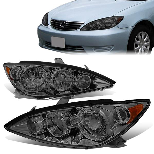 FAROS 05-06 TOYOTA CAMRY - 9006 LOW BEAM / 9005 HIGH BEAM / 4157NA TURN SIGNAL - SMOKE HOUSING / AMBER CORNER